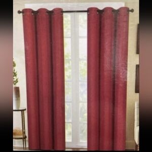 Chelsea Collection Denver Blackout Drape Set Of 2 Panels  Burgundy 38" X 84" NIP